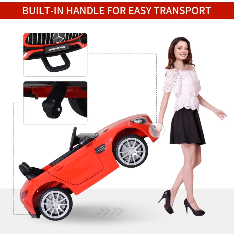 Aosom Licensed Kids Ride-On Car 12V with Remote Control, Suspension Wheel, Adjustable Speed, Red