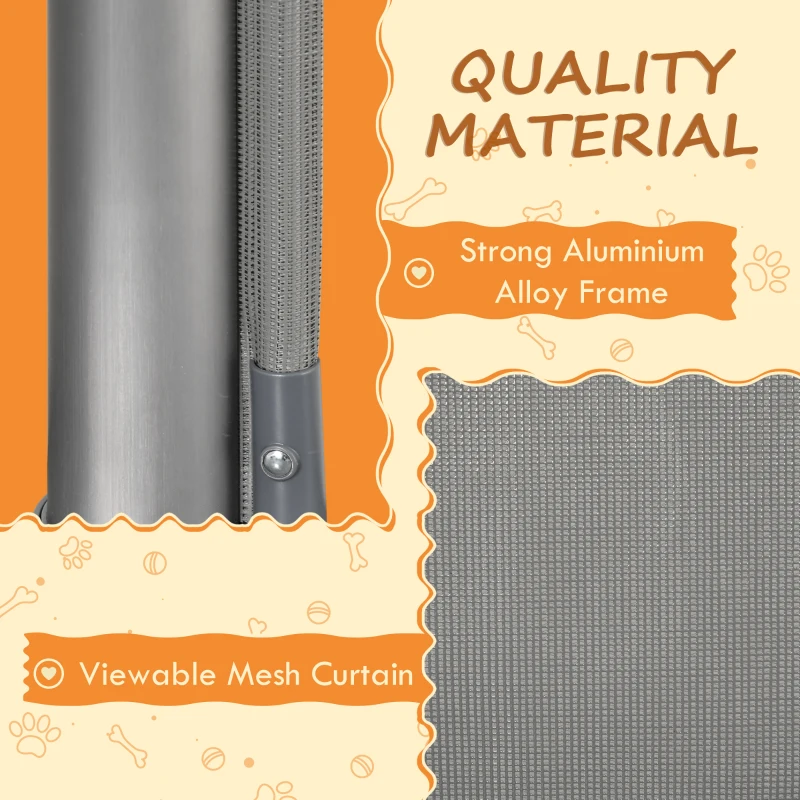 PawHut Retractable Pet Gate, Adjustable Safety Mesh Dog Gate, Extends to 55" for Narrow or Wide Doorways, Hallways, Stairs, Grey