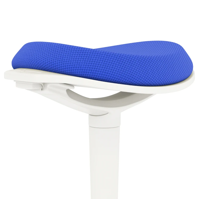 HOMCOM Standing Desk Stool, Ergonomic Wobble Chair, Adjustable Leaning Stool for Office Desks, with Rocking Motion, Blue