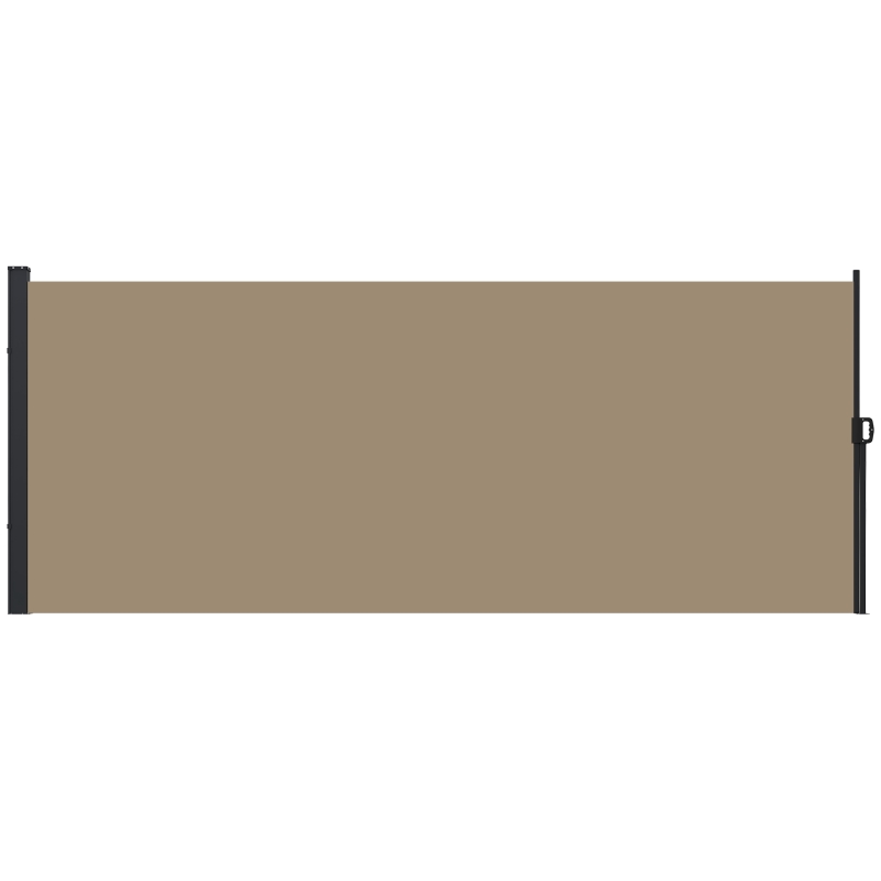 Outsunny 13' x 5' Retractable Side Awning, Outdoor Privacy Screen for Garden, Hot Tub, Balcony, Terrace, Pool, Khaki