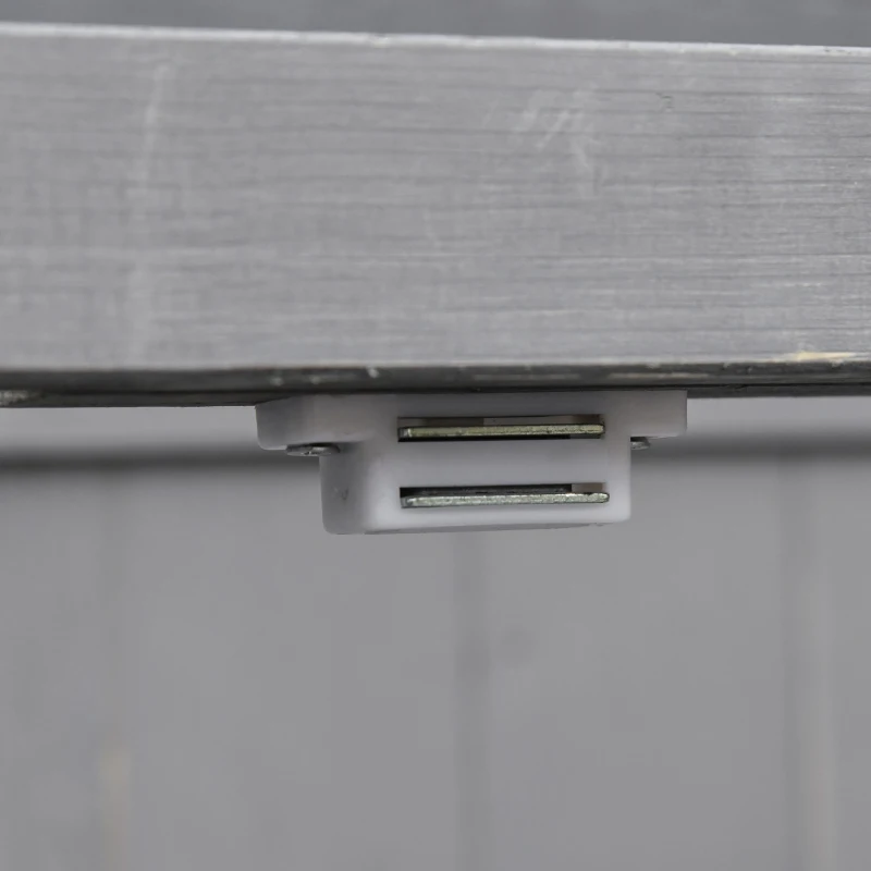 Outsunny Wooden Garden Tool Storage Shed Kit with Hinged Roof, 2-Tier Shelves and Double Doors, 74x43x88cm, Dark Grey