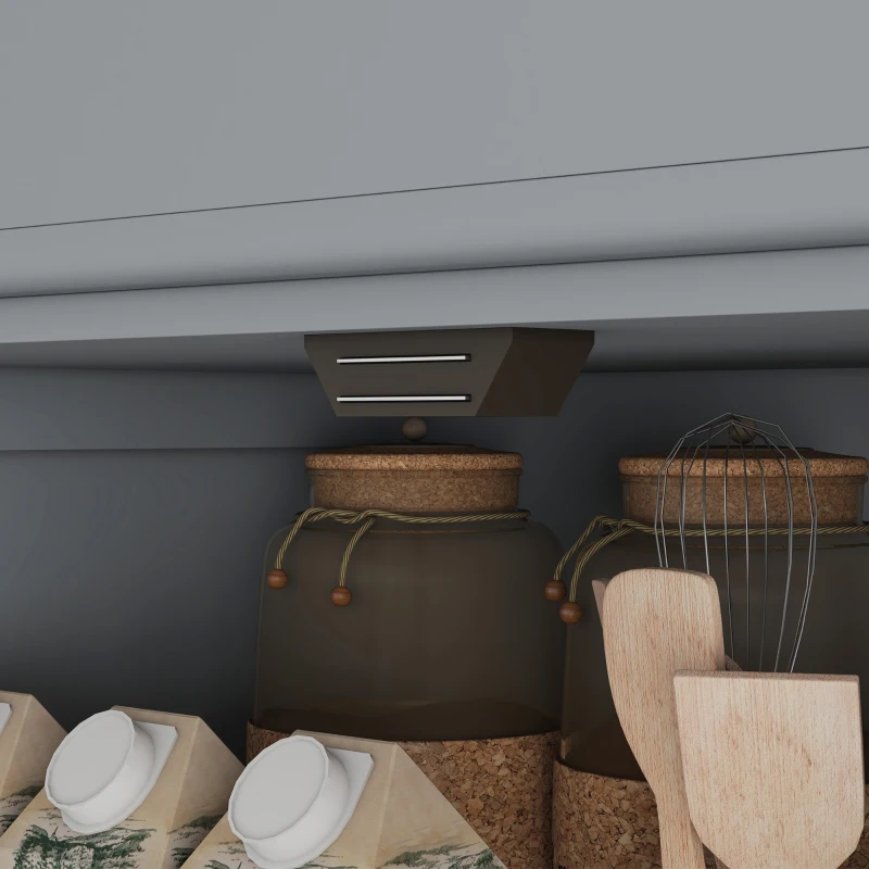 HOMCOM 72" Kitchen Cabinet, Pantry Storage Cabinet with 4 Doors and 2 Adjustable Shelves, Large Central Drawer, Gray