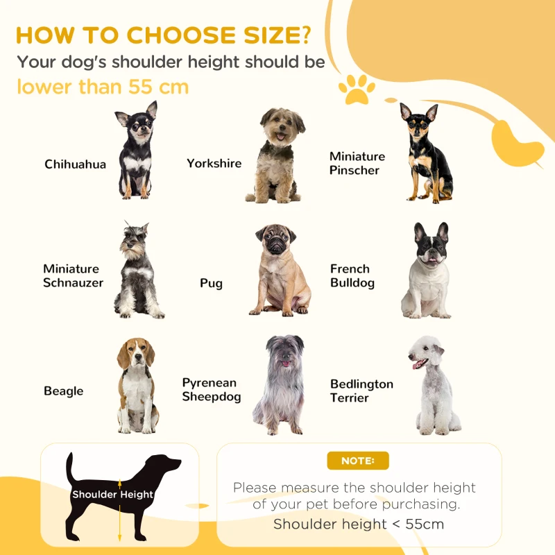 PawHut Wooden Dog Gate for Small & Medium Dogs 4 Panel w/ Support Feet Foldable Pet Fence for House Doorway Light Grey