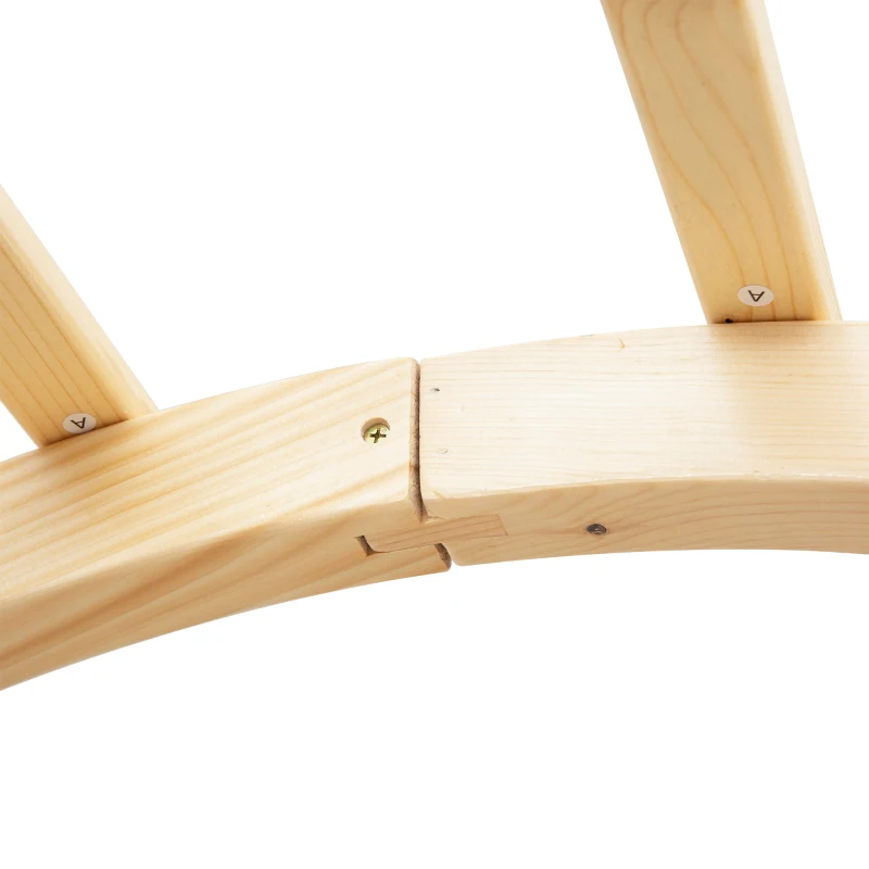 Outsunny Garden Bench with Arch Wooden Bench Trellis for Vines/ Climbing Plants for Patio Furniture, Front Porch Decor, Garden Arbor and Outdoor Garden Seating, Nature