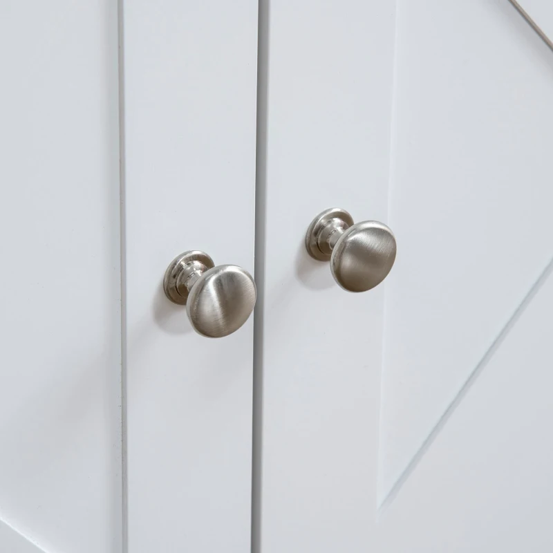 PawHut Hidden Litter Box Enclosure Cat Furniture with Storage, Adjustable Divider, Indoor Pet House Side Table, White