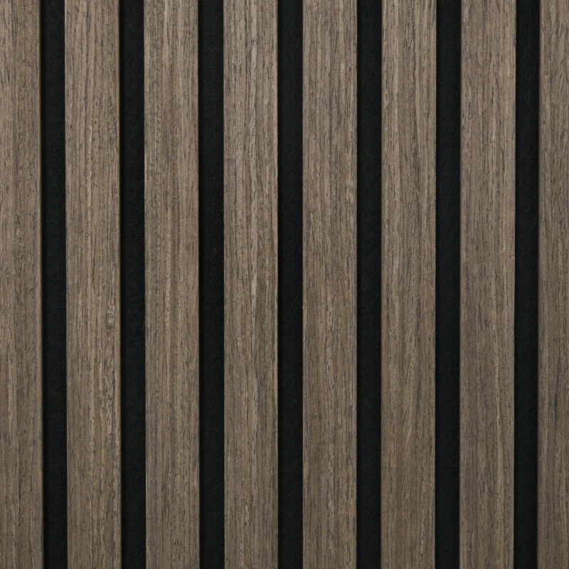 HOMCOM 24"x24" Wood Panels for Wall, 4 Pack Acoustic Panels, Sound Absorbing Slat Wall For Interior Wall Decor, Home, Brown
