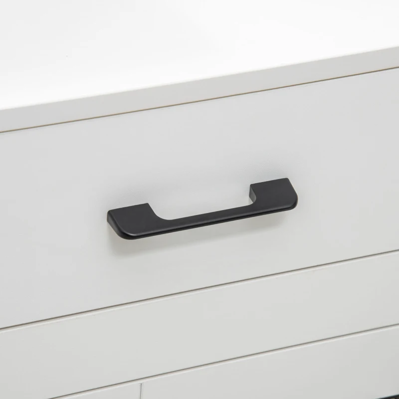 PawHut Dog Crate Furniture with Cushion, 2 Doors, Storage, Dog Kennel End Table for Small Medium Dogs, White