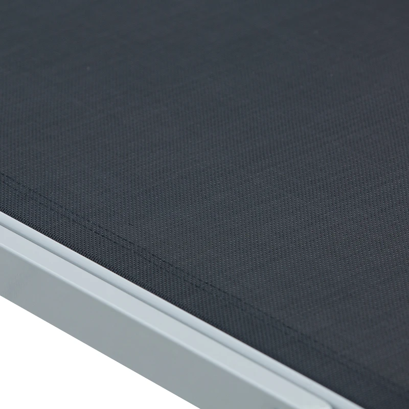 Outsunny Sun Lounger, Outdoor Chaise Lounge with 5-Position Backrest for garden, Black