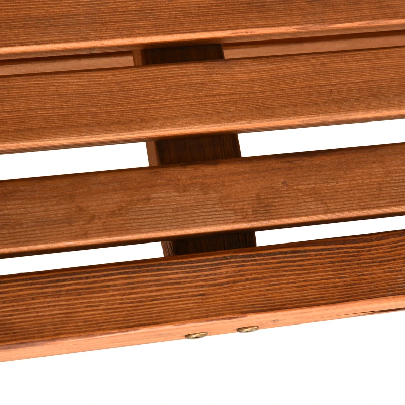 Outsunny 3 Seater Hardwood Reclining Swing Chair with Adjustable Back Green