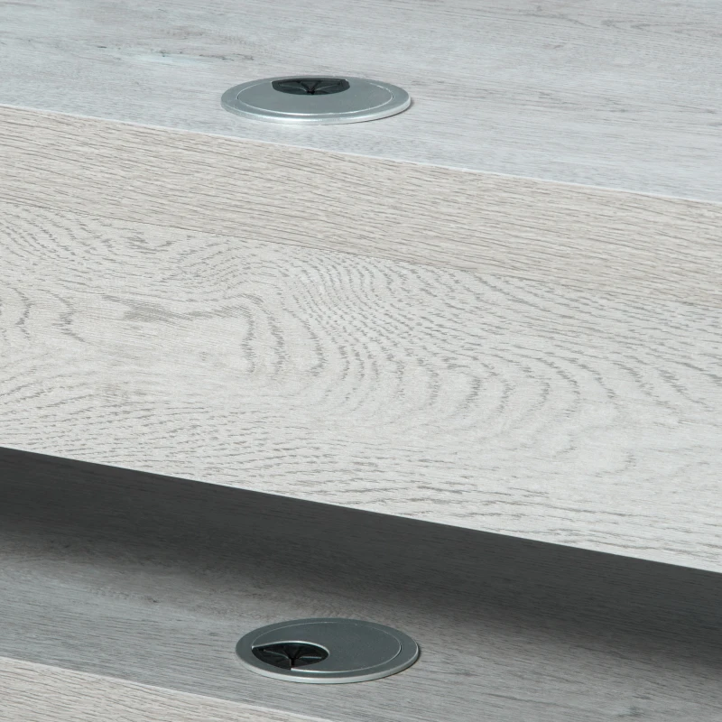 HOMCOM Wall Mounted Media Console, Floating TV Stand, Entertainment Center Unit, Grey