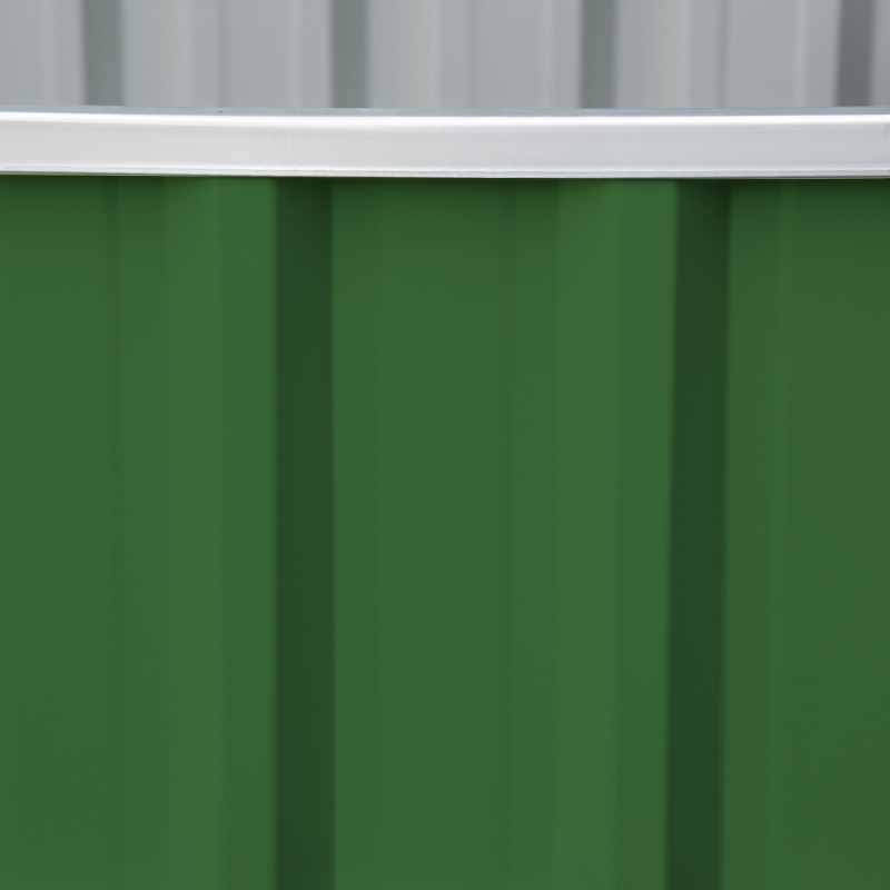 Outsunny 8.5' x 3' x 1' Raised Garden Bed, Galvanized Metal Planter Box for Vegetables Flowers Herbs, Green