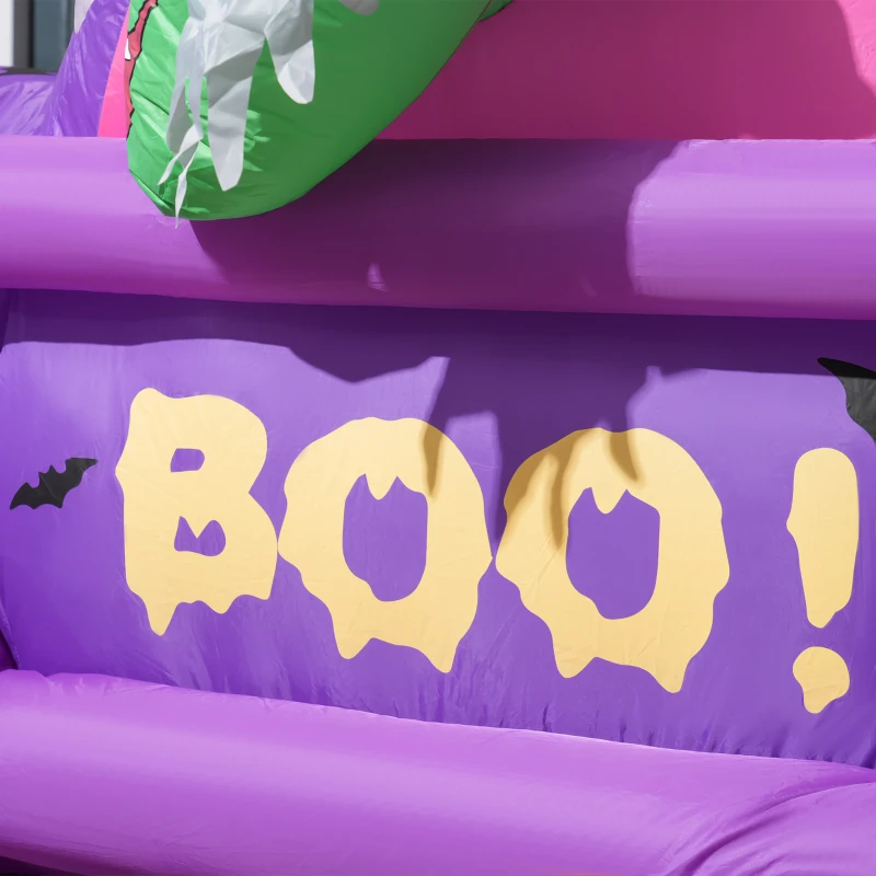 Outsunny 5ft Witch Driving Halloween Inflatable Truck, Blow Up LED  Display for Garden Indoor Outdoor