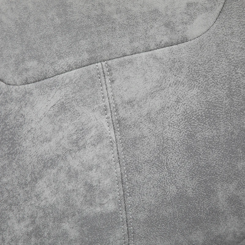 Vinsetto Armless Task Chair, Mid-back Desk Chair, Microfiber Home Office Chair with Adjustable Height, Tilt, Swivel Function, Vanity Chair with Wheels, Light Grey