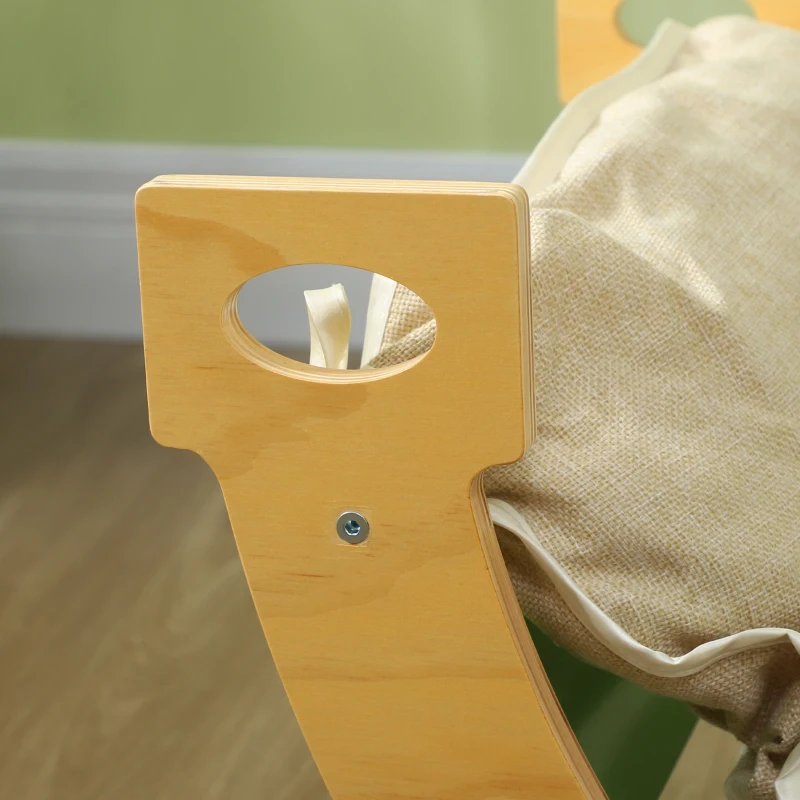 Qaba 3 in 1 Wooden Climbing Toy for Toddlers with Cushion Pad