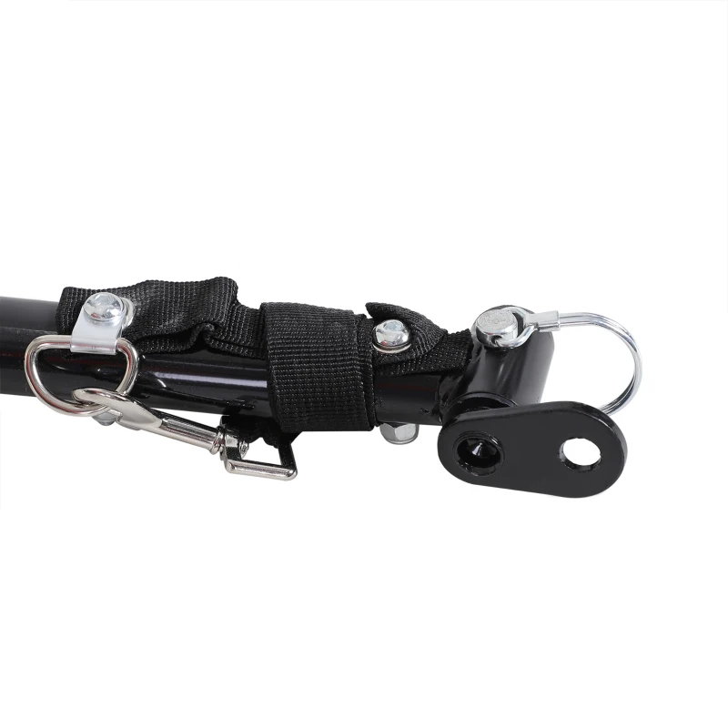 Aosom Folding Bicycle Cargo Trailer Cart Carrier Garden Use w/ Quick Release, Cover, Black/Red