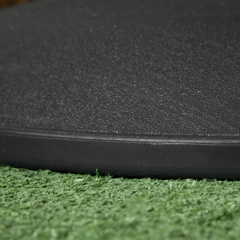 Outsunny 44 lbs Cement Round Umbrella Base Holder 19" Heavy Duty Parasol Stand for Patio, Outdoor, Backyard, Black