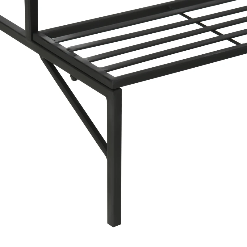 Outsunny 3-Tier Hanging Plant Stand with Grid Panel, Planter Shelves Flower Pot Organizer Rack, Multiple Flower Pot Display Holder Shelf