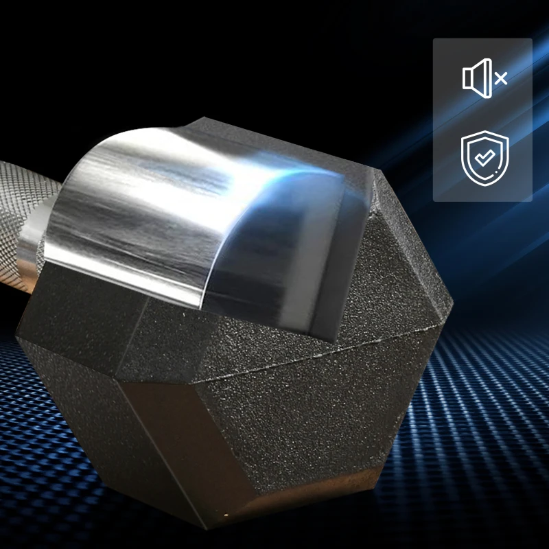 Soozier Hex Rubber Dumbbell Set for No Rolling