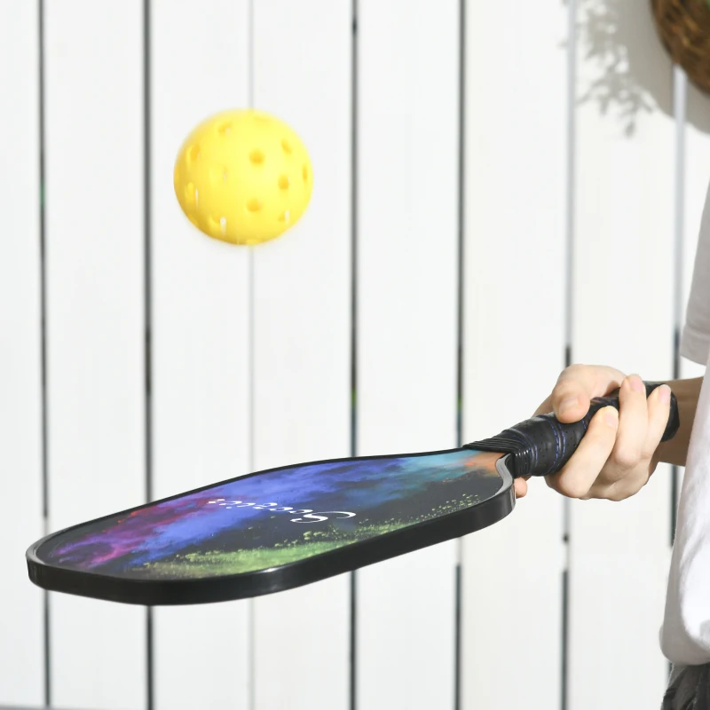 Soozier Pickleball Paddles, Pickle Balls Racket Set of 2 with 4 Balls and Carry Bag