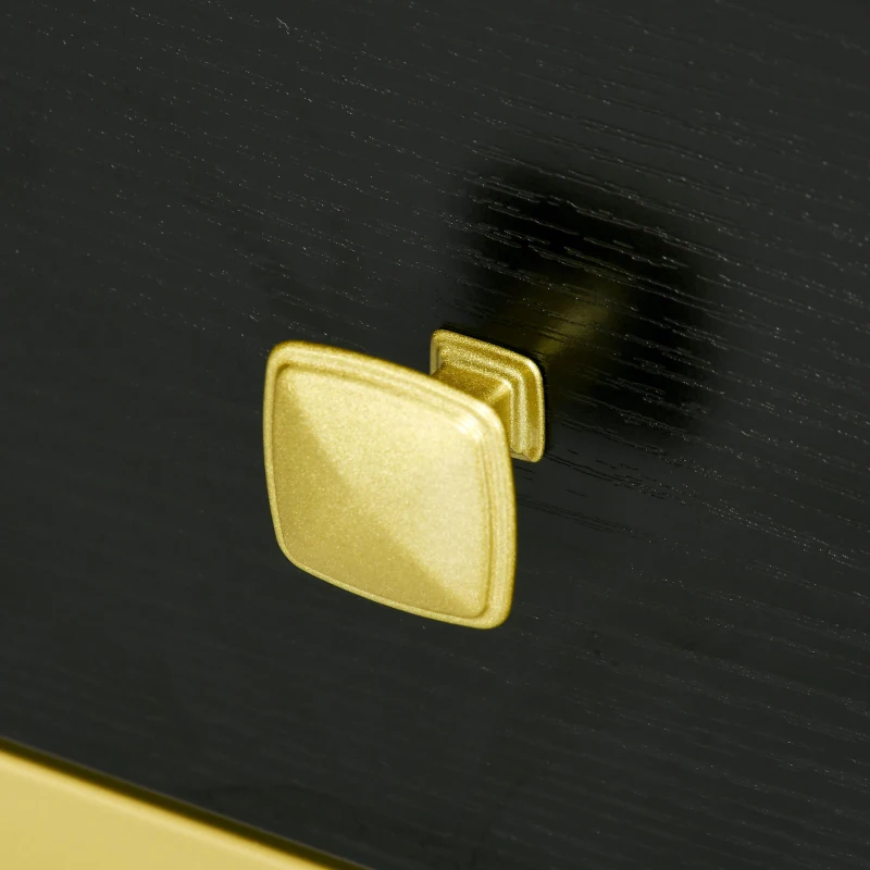 HOMCOM Hallway Console Table Entryway Table with 2 Drawers and Storage Shelf for Living Room Bedroom Behind Sofa Black