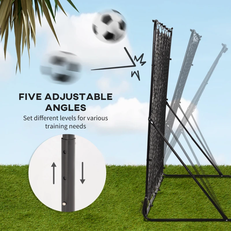 Soozier 8' x 6' Soccer Rebounder Net with 5 Adjustable Angles for Backyard Park Training Practice