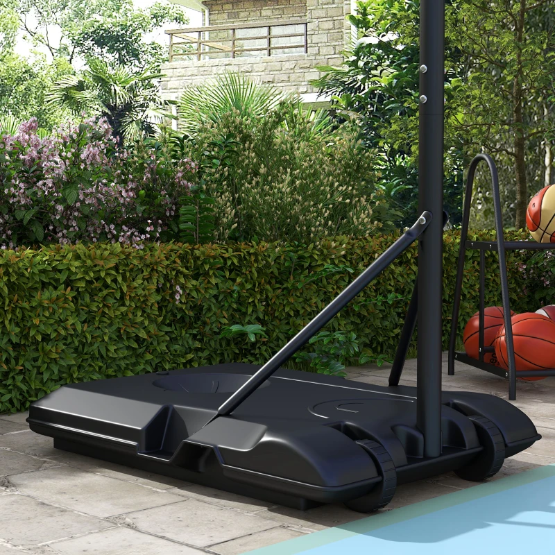 Soozier Outdoor Basketball Hoop, 6-7FT Adjustable Basketball Goal with 28.3" Backboard, Wheels and Fillable Base