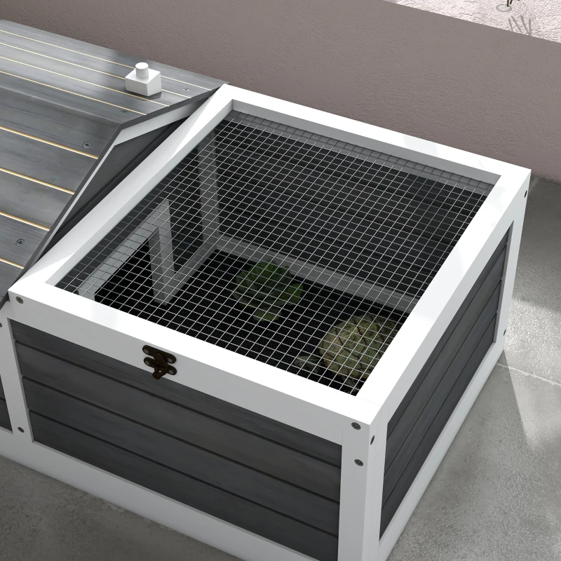 PawHut 34" Wooden Tortoise Habitat Tortoise Enclosure Indoor/Outdoor Use
