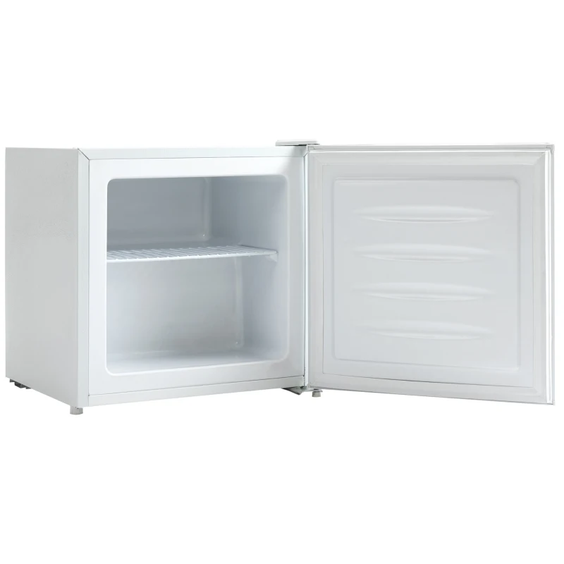 HOMCOM 1.1 Cu. Ft. Mini Freezer, Compact Upright Freezer with Reversible Door, Removable Shelf, Adjustable Temperature, White