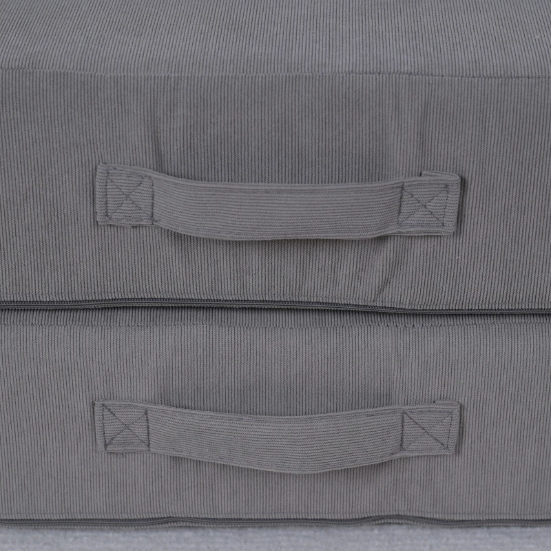 Qaba 12-Piece Modular Kids Play Couch Building Fort for Playroom Bedroom, Convertible Kids Sofa, Grey