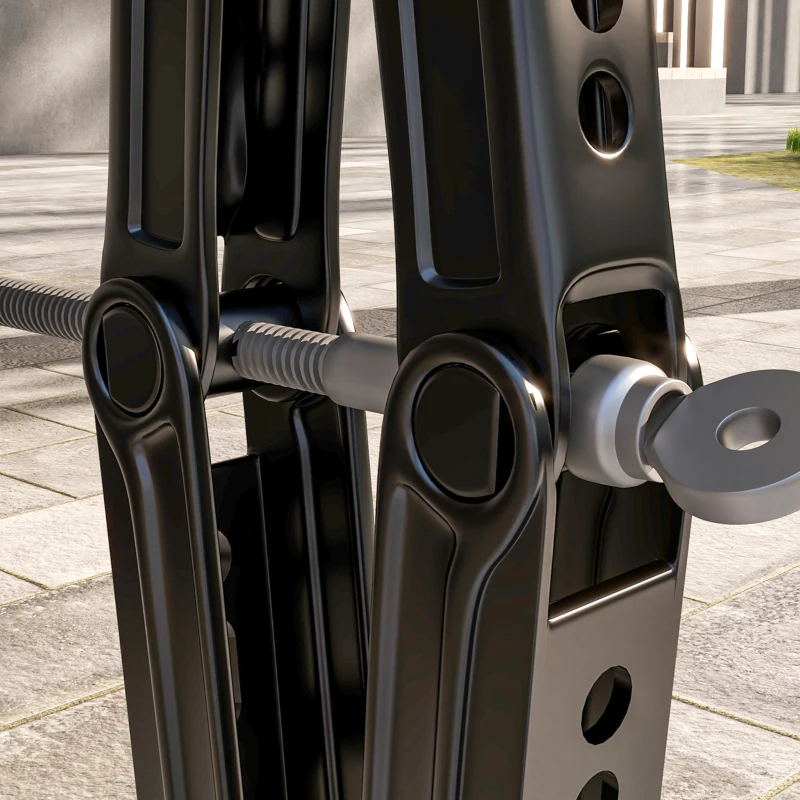 HOMCOM Steel Car Jack, Portable Scissor Jack, 2 Ton (4400 lbs) Capacity for Auto Sedan SUV MPV Tire Changes & Repairs, Black