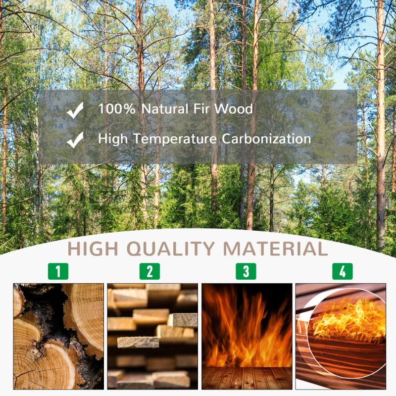 Outsunny 3-Tier Raised Garden Bed Vertical Freestanding Outdoor Wooden Flower Rack Flower Pot Stands