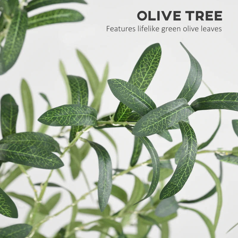 HOMCOM 6ft LED Olive Tree with 300 Warm White Lights, Light up Olive Tree for Indoor, Home, Party, Wedding, Christmas, Green