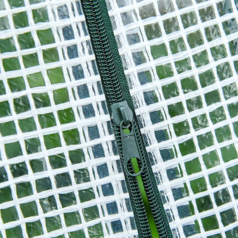 Outsunny 9' x 3' x 3' Outdoor Mini Greenhouse, Portable Tunnel Greenhouse with Large Zipper Doors and PE Cover for Garden, White