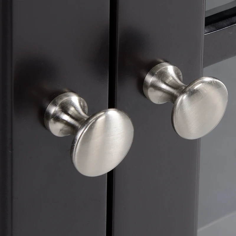 HOMCOM Sideboard Buffet Cabinet, Kitchen Storage Cabinet, Glass Door Accent Cabinet with Adjustable Shelves, Espresso