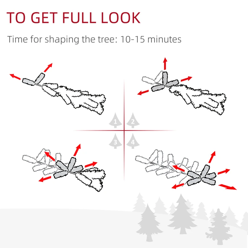 HOMCOM 5FT Pencil Christmas Tree, Artificial Christmas Tree with Automatic Open for Home Party, Green