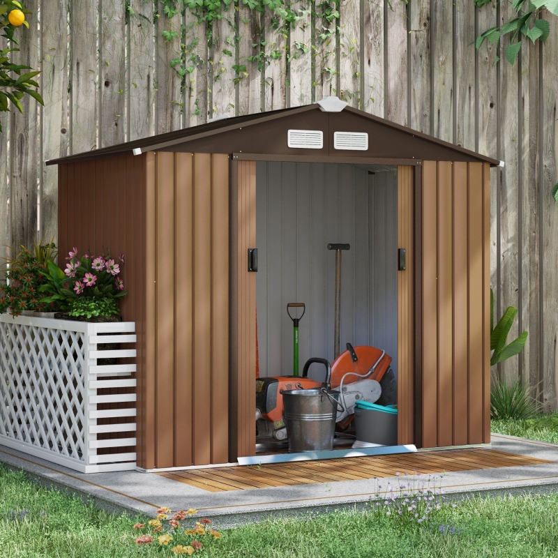Outsunny 7' x 4' x 6' Garden Storage Shed Outdoor Patio Yard