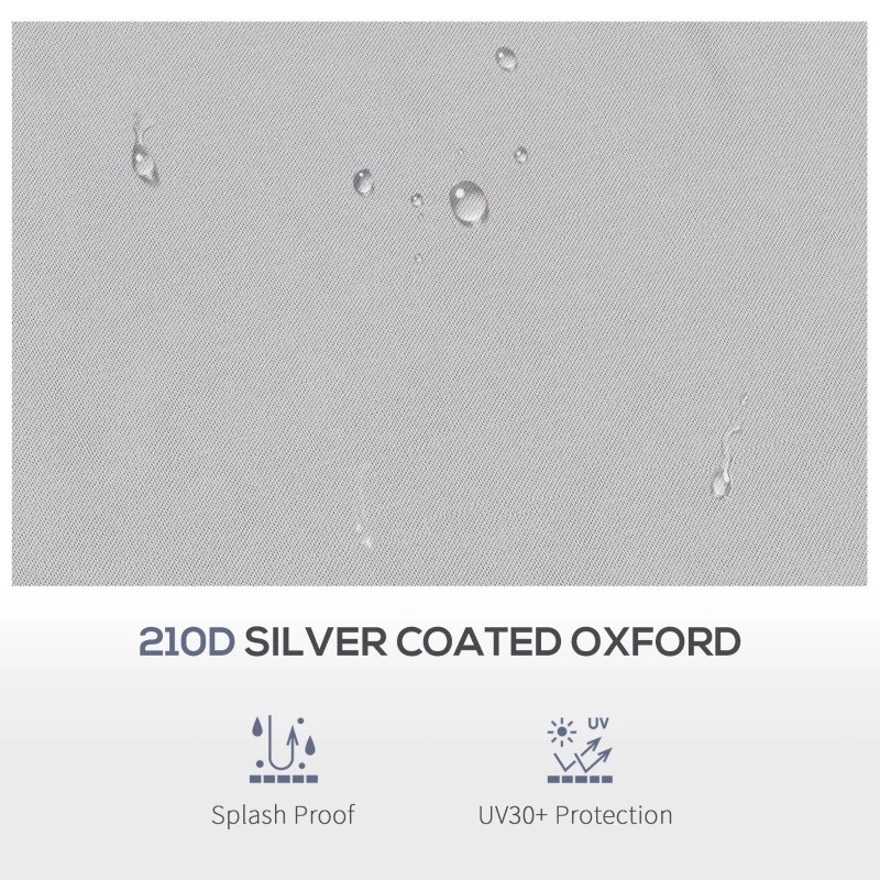 Outsunny 11' x 11' Replacement Canopy Top for Pop Up Canopy Tent, 2-Tier Canopy Cover, 30+ UV Protection, Gray