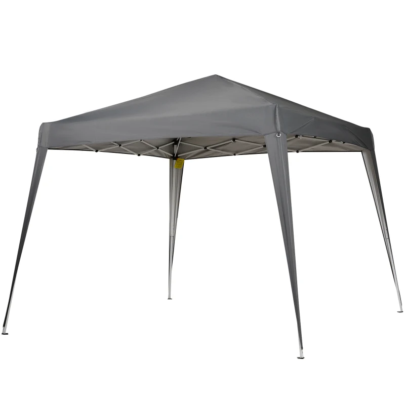 Outsunny 8' x 8' Pop Up Canopy, Outdoor Folding Tent, Portable Party Tent with Carrying Bag for Camping, Party, Picnic, Grey