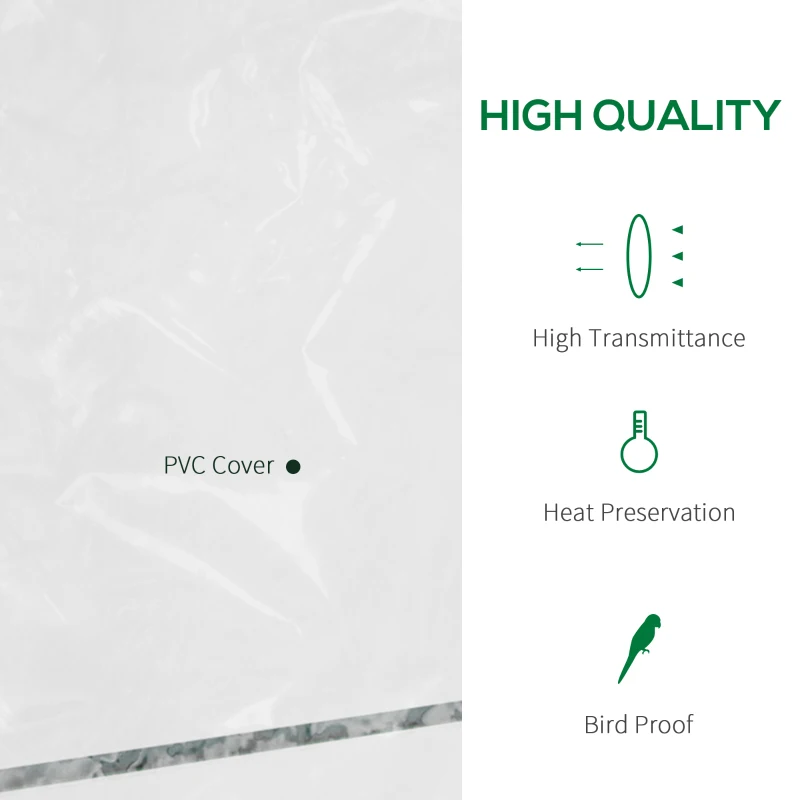 Outsunny 56" x 29" x 77" Portable Walk-in Greenhouse Garden Flower Plant Growing Warm House w/ 4 Tier Shelves and Roll Up Zippered Door, Transparent