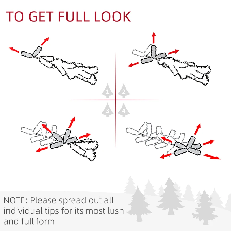 HOMCOM 24" Christmas Front Door Wreath with Lights Flocked Christmas Wreath with Pine Cones and Berries for Windows Green