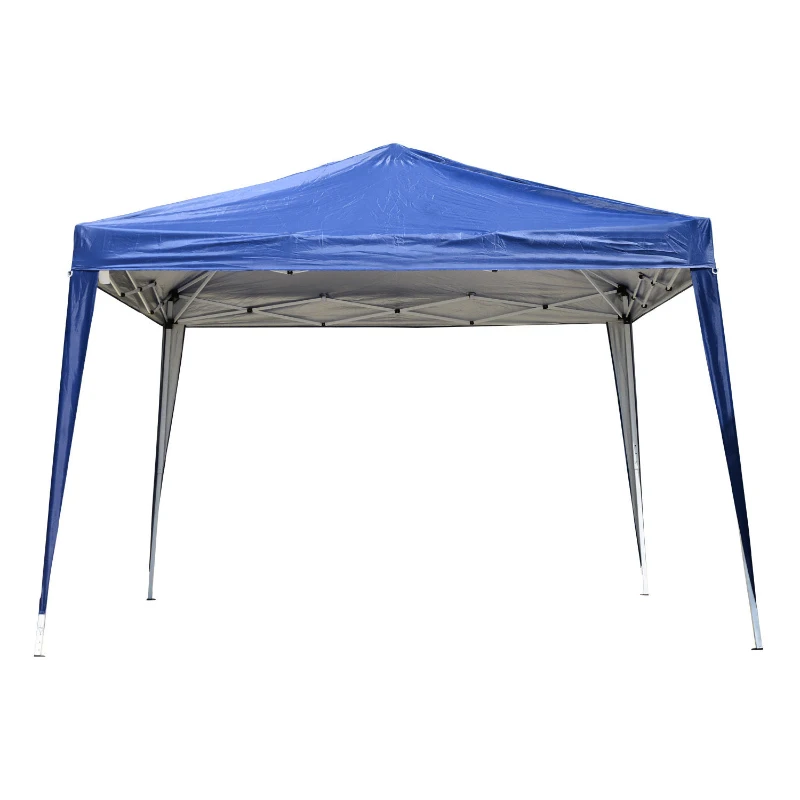 Outsunny 10' x 10' Easy Pop Up Canopy Gazebo Party Tent Shelter - Blue