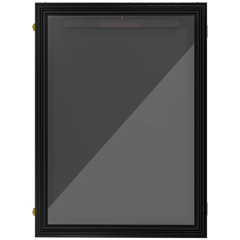 HOMCOM 24" x 32" Hockey Jersey Frame, Jersey Shadow Box for Basketball, Football, Baseball, Black