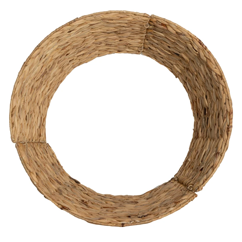 HOMCOM 24" Hyacinth Christmas Tree Base Cover, Hand Woven Christmas Tree Collar for Party, Holiday, Home Decoration, Natural