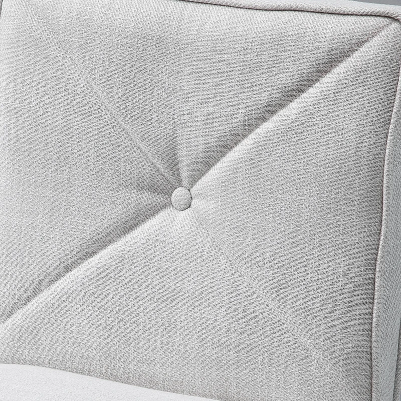 HOMCOM Bar Stools Set of 2, Upholstered Bar Height Kitchen Stools with Build-in Footrest, Solid Wood Legs, Beige