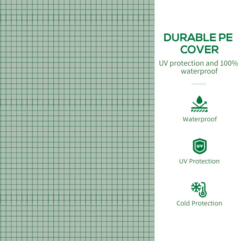 Outsunny 39" x 20" x 59" Outdoor Tomato Greenhouse with Zipper Roll-up Door, Mini Plant Growhouse Hot House with Steel Frame, PE Cover
