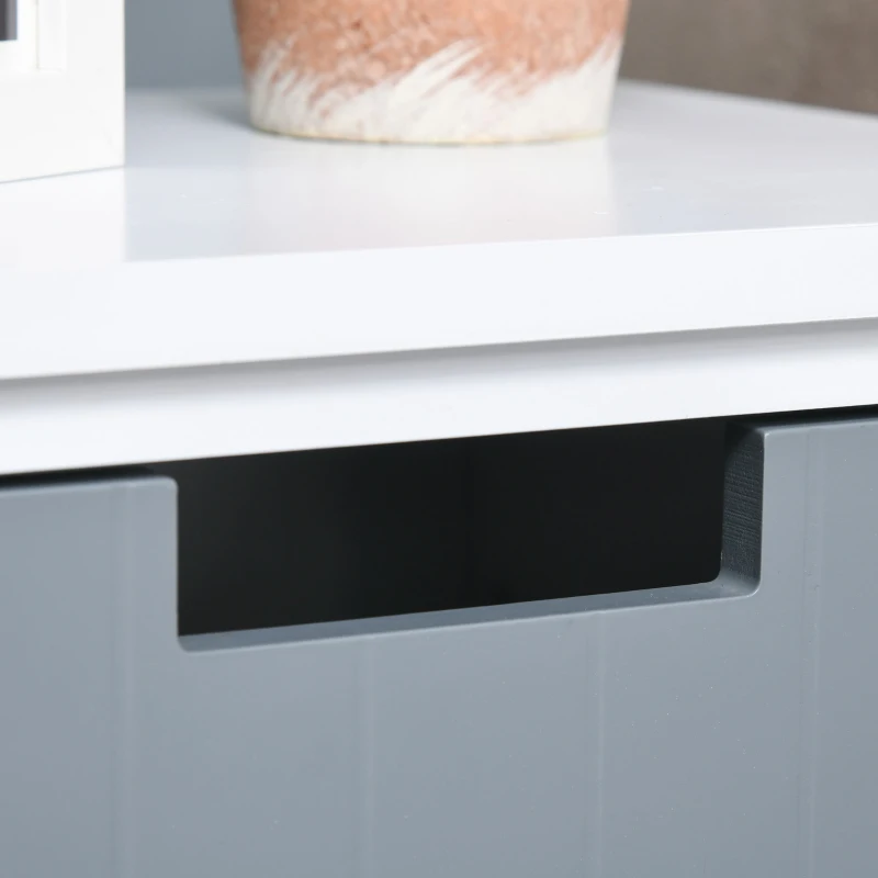 HOMCOM Bedside Table with 3 Drawers, Tall Nightstand for Bedroom, Modern Side Table with Storage, Multi-Colour