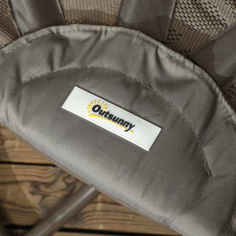 Outsunny Swivel Egg Chair Outdoor, Lounge Chair with Cushions and Foldable Basket Seat for Backyard, Garden and Living Room