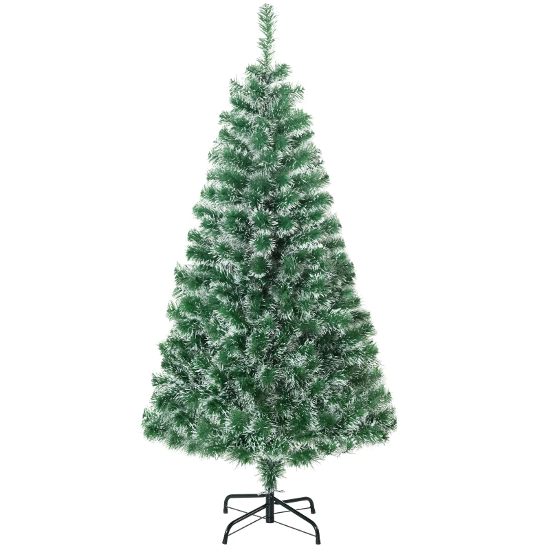 HOMCOM 6FT Indoor Christmas Tree Artificial Decoration Xmas Gift with Metal Stand 375 Tips