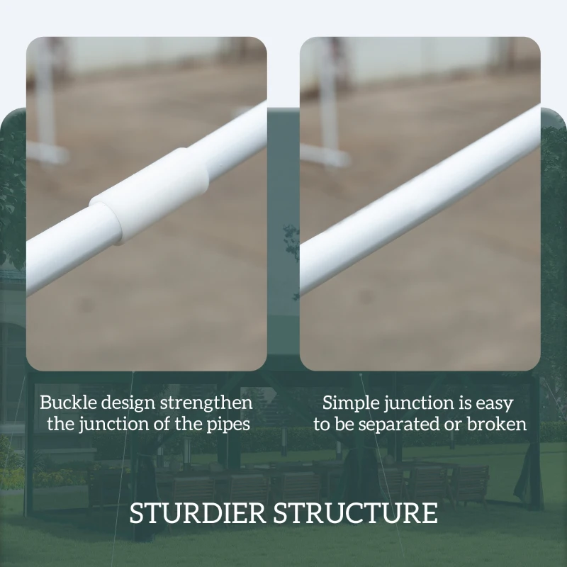 Outsunny 10' x 20' Party Tent Outdoor Canopy Garden Sun Shade with 8 Mosquito Mesh Netting and Zipper Door, Green