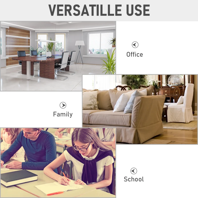 Vinsetto 35.5" x 23.5" Glass Magnetic Dry Erase Blackboard, Frameless Board on Wall, with Dry Eraser, 4 Markers, and Pen Holder, Black